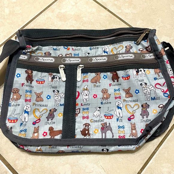 LeSportsac travel bag. Dog print. - Picture 1 of 5
